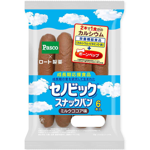 パスコ セノビックスナックパン ミルクココア味 6本入