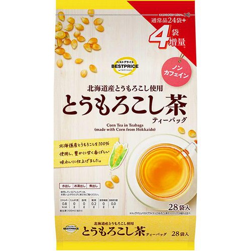 とうもろこし茶ティーバッグ 増量 8g x 28袋 トップバリュベストプライス