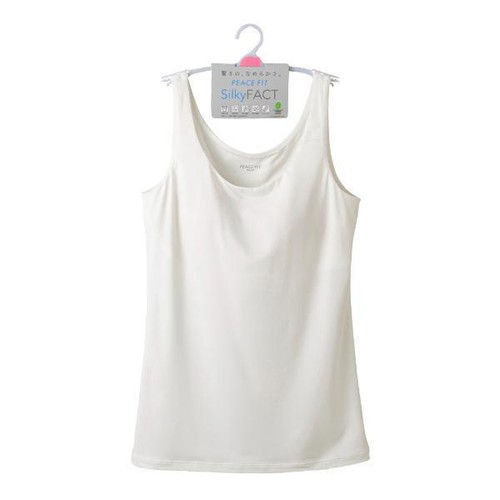 PEACE FIT(ピースフィット) SilkyFACT モールドカップ付 タンクトップ 婦人 オフホワイト M トップバリュ
