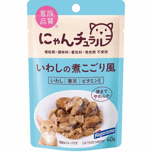 【ペット用】 はごろもフーズ にゃんチュラル いわしの煮こごり風 40g