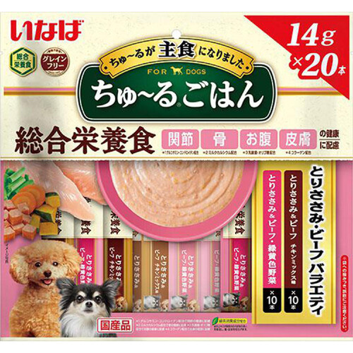 いなば 【国産】ちゅ〜るごはん 総合栄養食 とりささみ・ビーフ