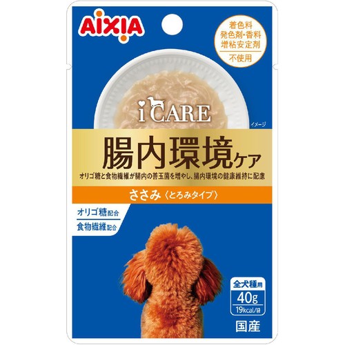 【ペット用】 アイシア i CARE 腸内環境ケア ささみ とろみタイプ 40g