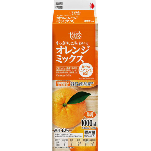 ビバタイム すっきりした味わいのオレンジミックス 1000ml Green Beans グリーンビーンズ by AEON