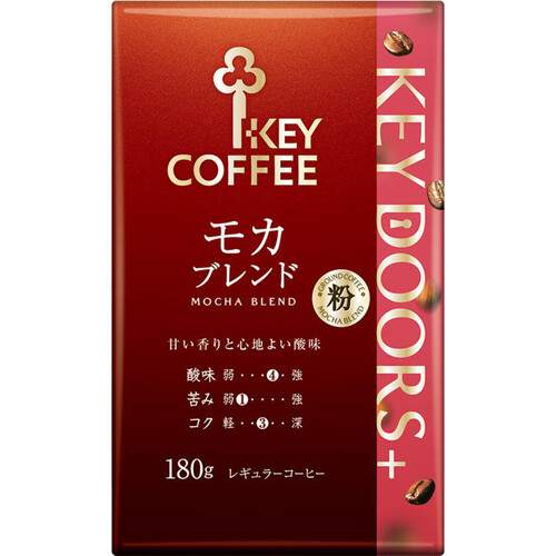 キーコーヒー KEYDOORS+モカブレンド(粉) 180g