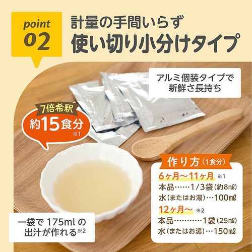エジソンママ ベビーのおだしスープ 6ヶ月頃から 25ml x 5袋入 Green