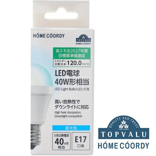 LED電球広配光 40W 昼光色E17 ホームコーディ