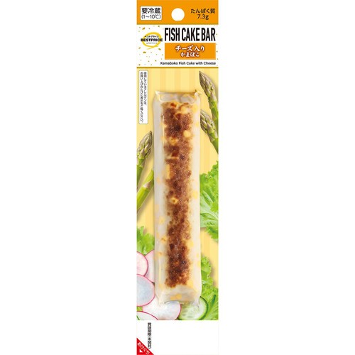 FISH CAKE BAR チーズ入りかまぼこ 1本(65g) トップバリュベストプライス