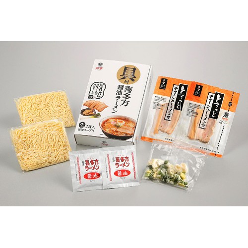 河京 具付 喜多方 醤油ラーメン 2食入(358g)