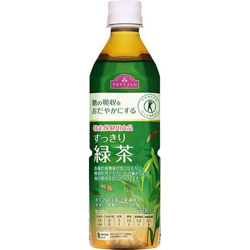 特保 すっきり緑茶 500ml トップバリュ