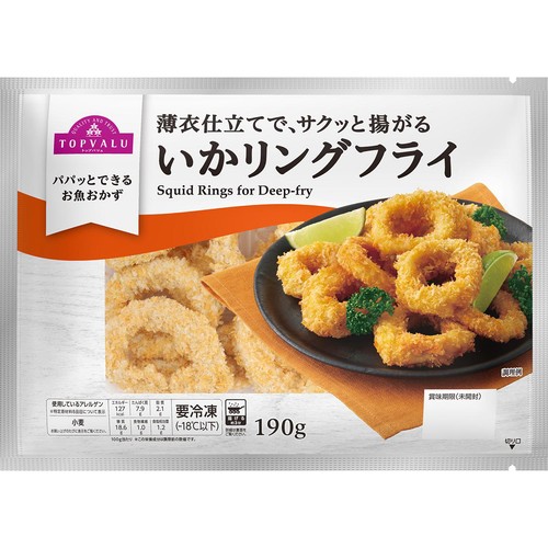 【冷凍】いかリングフライ 190g トップバリュ