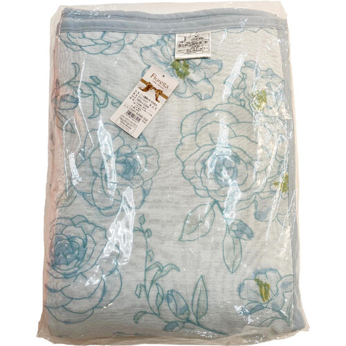 昭和西川 シール織綿毛布 140 x 200cm ブルー Green Beans | グリーン