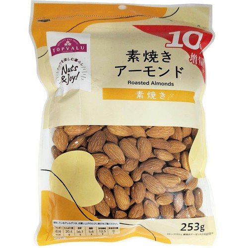 素焼きアーモンド 10％増量 253g トップバリュ