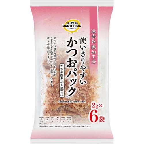 かつおパック 遠赤外線加工 2g x 6袋 トップバリュベストプライス