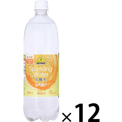 SparklingWater 炭酸水レモン 1ケース 1000ml x 12本 トップバリュベストプライス