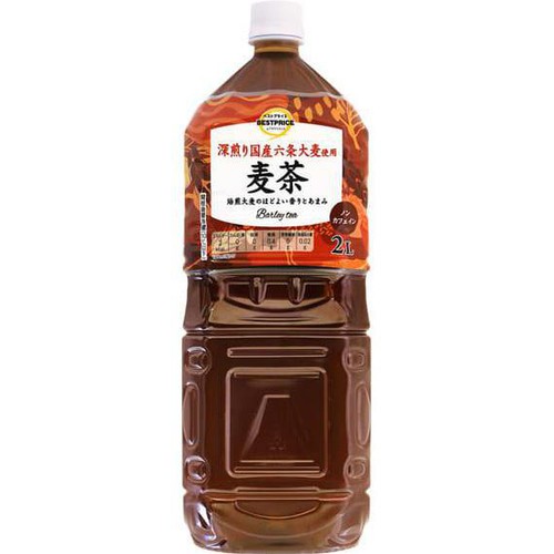深煎り国産六条大麦使用 麦茶 2000ml トップバリュベストプライス
