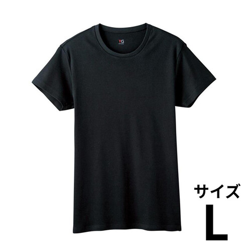 グンゼ YG 紳士 ピュアコットンクルーネックTシャツ L ブラック