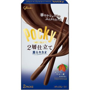 江崎グリコ ポッキー2層仕立て薫るカカオ 2袋入 Green Beans