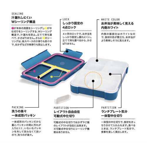 シービージャパン 薄型弁当箱 フードマン600 食洗機・電子レンジOK クリアベリーピンク 600ml