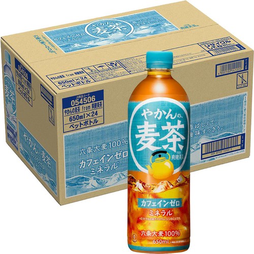 やかんの麦茶 カフェインゼロ 650ml×24本×5ケース コカ・コーラ やかんの麦茶 1ケース 650ml x 24本 Green Beans