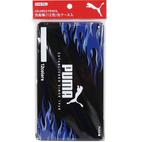 クツワ PUMA 色鉛筆(12色)缶ケース入 PM557