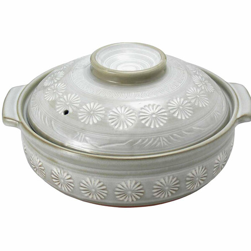 銀峯 花三島 土鍋 7号 Green Beans | グリーンビーンズ by AEON