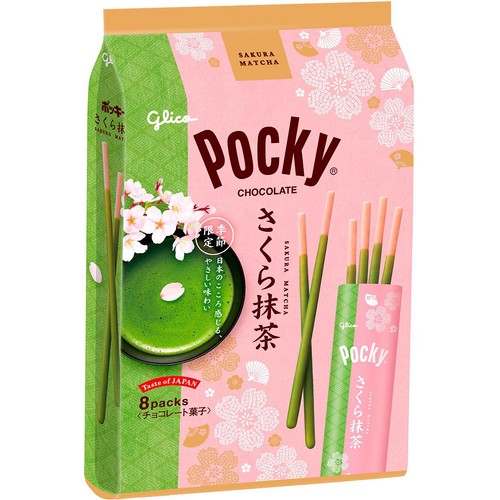 江崎グリコ ポッキー さくら抹茶 8袋入 Green Beans | グリーン