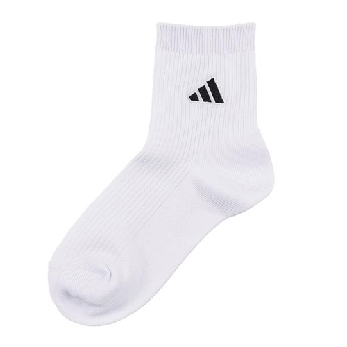 アディダス adidas スクールソックス 3足組 無地 クルー丈 23-25cm ホワイト