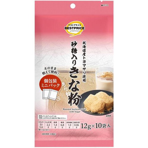きな粉 砂糖入りきな粉ミニパック 12g x 10袋 トップバリュベストプライス