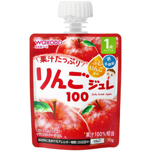 和光堂 1歳からのMYジュレドリンク りんご100 70g Green Beans
