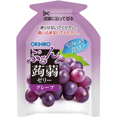 オリヒロ ぷるんと蒟蒻ゼリー パウチ グレープ 6個