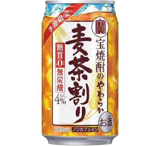 【4%】 宝 宝焼酎のやわらか麦茶割り 335ml