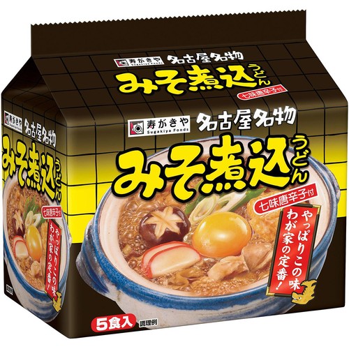寿がきや みそ煮込うどん 5食パック 460g