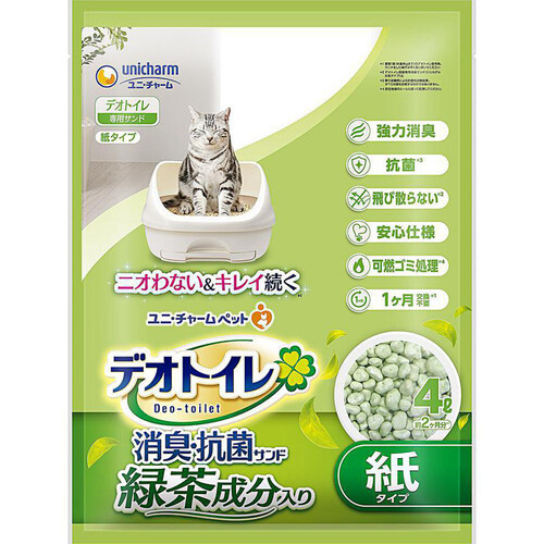ユニ・チャーム デオトイレ 緑茶成分入り 消臭・抗菌サンド 4.0L Green 