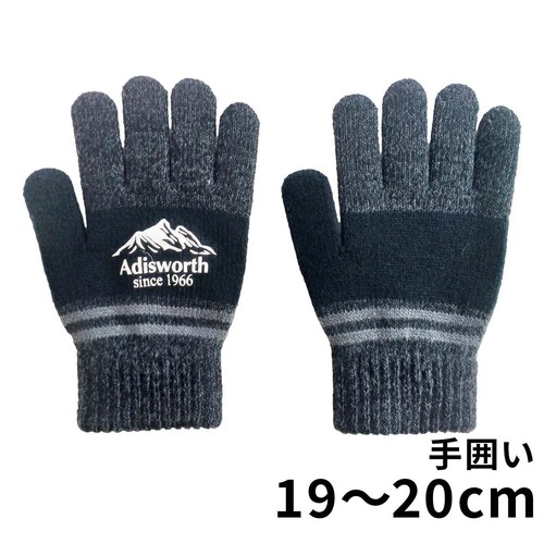 Adisworthニット五指手袋 ブラック