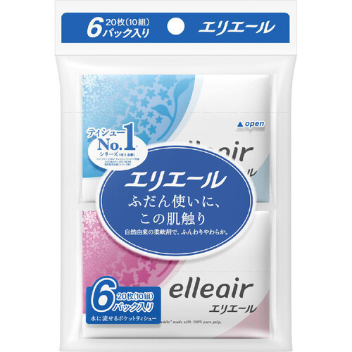 大王製紙 エリエールポケットティッシュ 10組 6個