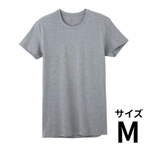 グンゼ YG 紳士 ピュアコットンクルーネックTシャツ M グレーモク