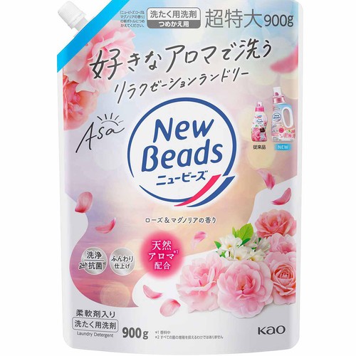 花王 ニュービーズ ローズ&マグノリアの香り つめかえ用 900g Green