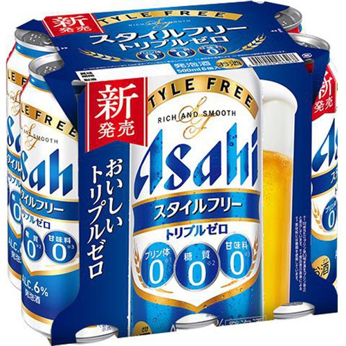 6%】 アサヒ トリプルゼロ 500ml x 6本 Green Beans | グリーン
