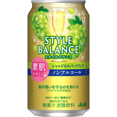 【ノンアルコール】 アサヒ スタイルバランス 素肌サポート シャルドネスパークリング 350ml