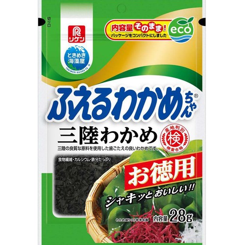 理研ビタミン ふえるわかめちゃん 三陸わかめ お徳用 28g Green Beans