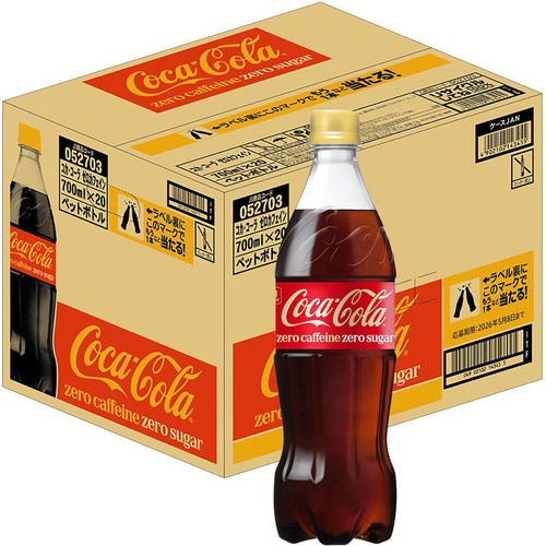 コカ・コーラ ゼロカフェイン 1ケース 700ml x 20本 Green Beans