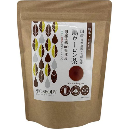 イオンボディ 茨城県産黒ウーロン茶 ティーバッグ 40袋入(120g) Green
