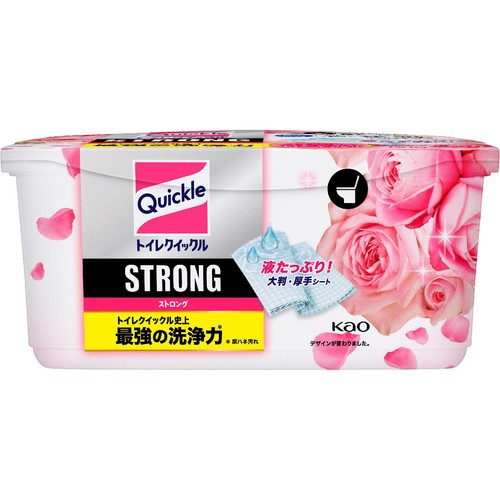 花王 トイレクイックルストロング プレミアムローズの香り 容器入 8枚
