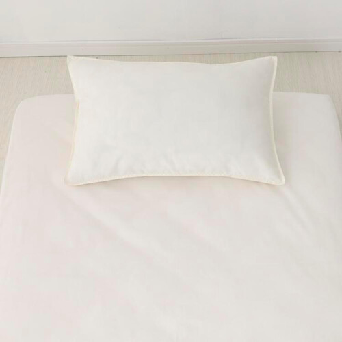 綿混白フラットシーツ シングル ホワイト ホームコーディ Green Beans