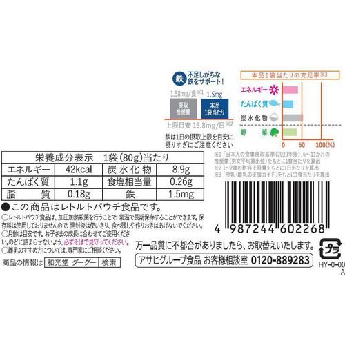 和光堂 具たっぷりグーグーキッチン ふっくら鯛めし 9か月頃から 80g