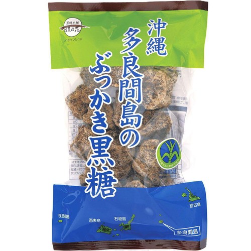 黒糖本舗垣乃花 多良間島のぶっかき黒糖 200g Green Beans