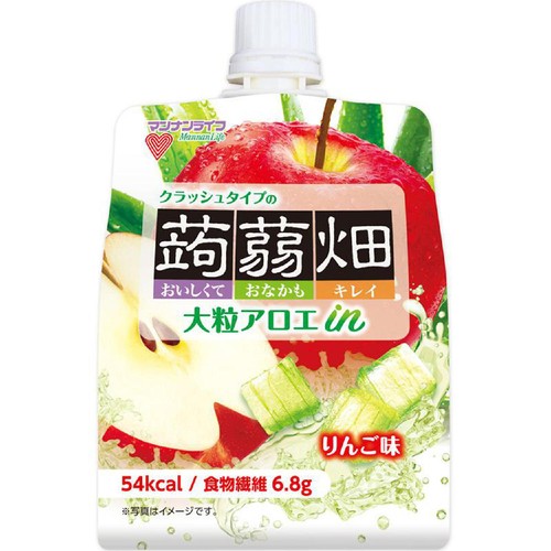 マンナンライフ 大粒アロエinクラッシュタイプの蒟蒻畑 りんご味 150g