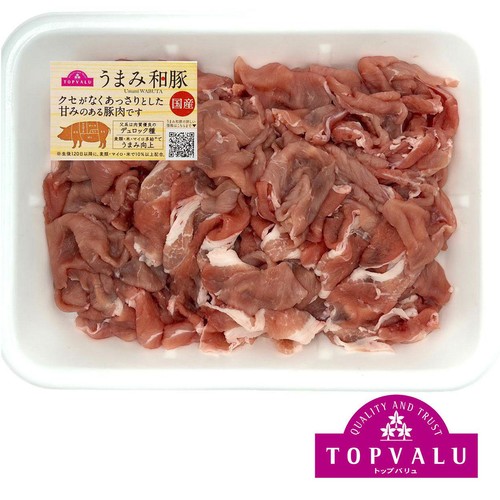 うまみ和豚 国産豚肉小間切れ 620g-680g 【冷蔵】トップバリュ