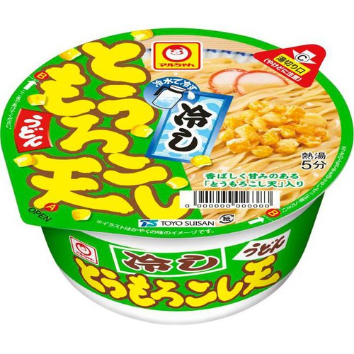 とうもろこしページ マルちゃん 冷しとうもろこし天うどん 88g Green Beans