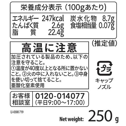 エヌアイエスフーズサービス スプレーホイップ 250g